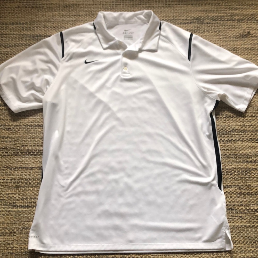 Men’s Nike Dri fit white polo